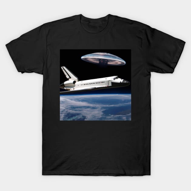 First Contact in Low Earth Orbit T-Shirt by Starbase79